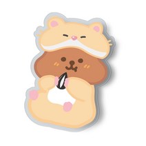 리지아니 파자마둥둥 투명 아크릴 스마트 휴대폰 거치대, 햄스터, 1개