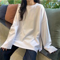 따봉오빠 여성용 루즈 데일리 기본 긴팔 티셔츠 JNH1197