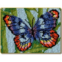 곤충 나비 러그 카펫 DIY 스킬 자수 세트 중국어버전 흰색인쇄메쉬, NO 01, 1세트