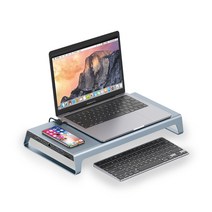 요이치 바이링크 2세대 썬더볼트4 USB C타입 9in1 노트북 거치대형 멀티 허브, 실버