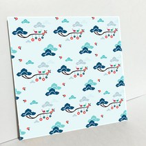 HTP 전통문양타일 K1181 1000530, 연꽃문 식물문