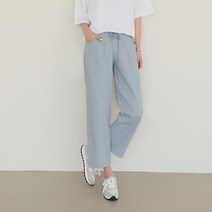 빼빼 여성용 데일리 허리밴딩 와이드 밴딩 배기 팬츠