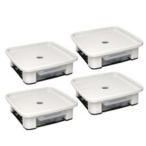 플라팜 정사각 화분받침대 4p, 화이트