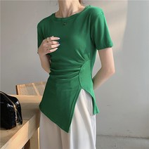 레몬소울 여성용 디디 사이드 슬릿 반팔티셔츠
