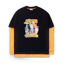 큐티에잇 남성용 DA Wild Cat Layered 긴팔 티셔츠