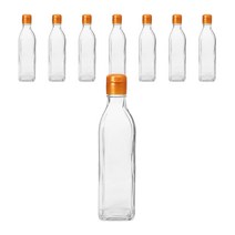 투명사각 오일병 대캡골드캡, 8개, 475ml