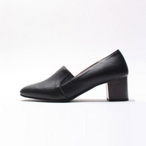 벨라노이 여성용 소가죽 어디에나 어울리는 발편한 사각통굽 펌프스 5cm