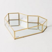 마켓플랜 골드 미러 트레이 하트, 1개