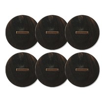 금속 두잉 콤비 단추 23mm, 선진밤흑G, 6개
