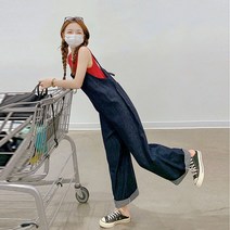 패션풀 백 스트링 오버롤 팬츠 28531