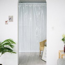 메종텍스타일 우레탄 방풍 방한 0.15T 봉집형 비닐커튼, 투명