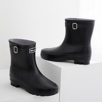 오키오 여성 벨트 앵클 레인부츠