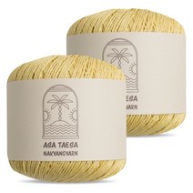 니뜨 아사태사 뜨개실 70g, 549 빈티지옐로우, 2개