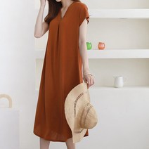 아이엠수 로웰 아이스 브이넥 원피스