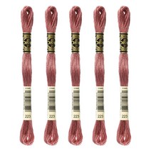 브랜드얀 DMC 25번 면사 자수실 5p, 223번, 8m, 5개
