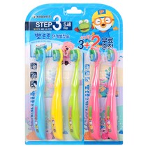 뽀로로 단계별 어린이 칫솔 3단계, 혼합색상, 1세트