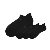 네파 남성용 스니커즈 양말 4족 세트, 블랙