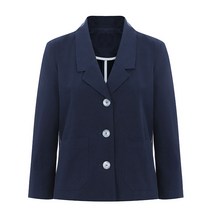 탱커스 여성용 클래식 코튼 7부 자켓