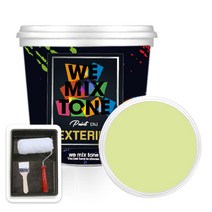 WEMIXTONE 외부용 EXTERIOR 페인트 3L + 붓 + 로울러 + 트레이 세트, WMT0465P01(페인트)