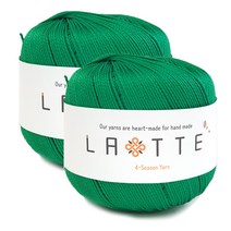 라떼 사계절 폴리 뜨개실 65g 2p, 24 그린