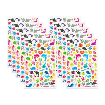 반짝반짝 물방울 스티커 물고기, 혼합색상, 10개