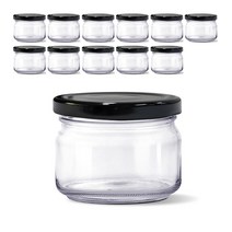 미르코리아 유리병 350 낮은형 블랙, 12개, 270ml