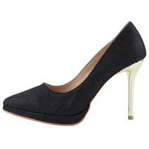 단골언니 여성용 블링블링 글리터 가보시 골드굽 르타오 힐 10cm