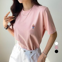 세컨그라운드 여성용 미니베어 반팔 티셔츠