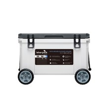 로이첸 레벤픽 감성캠핑 대형 하드쿨러 휴대용 바퀴 아이스박스 58QT, 화이트, 55L