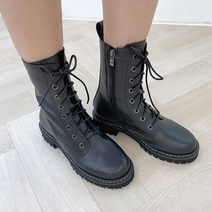 라일라 레이스업 베이직 워커 부츠