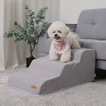 레드퍼피 반려동물 클라우드 3단 펫스텝, 그레이