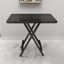 따니네 모던 접이식 테이블 80 x 80 x 75 cm ZZ014, 블랙