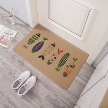 바랑 린넨 미끄럼방지 욕실 주방 발매트, 물고기