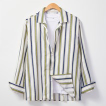 레이먼 남성용 스벤 스트라이프 배색 카라 셔츠