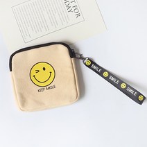 KEEP SMILE 윙크 이모티콘 파우치