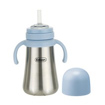 에디슨 스테인리스 보온 보냉 빨대컵 300ml, 블루, 1개