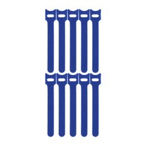 소소마켓 벨크로 케이블 타이 전선 정리 고정 홀더, 블루, 10개