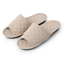 키키디 힐링 쿠션 실내화, 퀼팅베이지, 1개