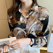 앤드스타일 여성용 루리체인 나염 블라우스 261197