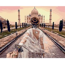 순잠 깜찍 모던 수채화 유채화 개릭터 그림그리기 DIY 세트 40 x 50 x 1.6 cm, 16 고대 황실 입성