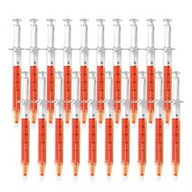 주사기 형광펜, 20개, 오렌지