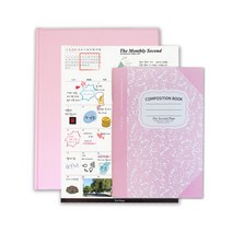 아이씨엘디자인 2022 먼슬리 세컨 플래너 파일 홀더세트, 바닐라핑크
