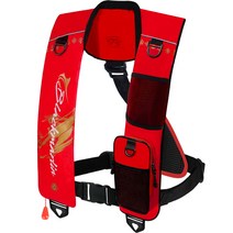 블랙마린 원포켓 자동팽창식 구명조끼 TMSAA21-AW, 레드