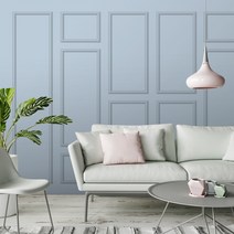 무지막지 워터풀 뮤럴벽지 7p 세트, 웨인스코팅 누보블루 MG424SS