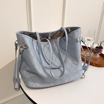 여성 스티치 패턴 쇼퍼백