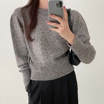 에이와비 여성용 비스코스 25% 보카시 니트