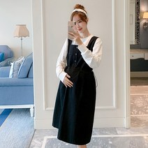 더블유비비 허리 조절 가능 임부복 원피스 DII211