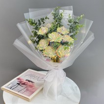 러블리팜 조화 홀로그램 장미 꽃다발