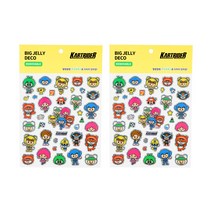 카트라이더 빅 젤리 스티커, 혼합색상, 2개