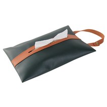 모던 가죽 티슈 케이스, 04 짙은 녹색, 1개